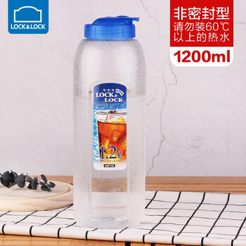 
                                                            乐扣乐扣（LOCK&LOCK） 冷水壶饮料壶塑料水杯厨房冰箱家用大容量果汁瓶杯子 1.2L透明                