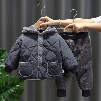 1-3岁男一周岁衣服加厚秋冬款宝宝洋气冬装套装男童冬季帅气婴童时尚