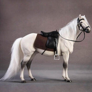 莫属模型(mmos x)jxk 1/12温血马摆件仿真骏马树脂模型小型办公桌面