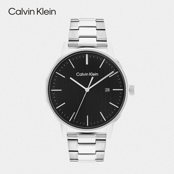 ck卡文克莱calvinkleintimeless永恒系列链节三针石英男表25200053
