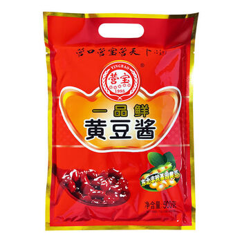 营宝一品鲜黄豆酱500g袋豆瓣酱营口大酱东北大酱醮菜酱调味熟酱