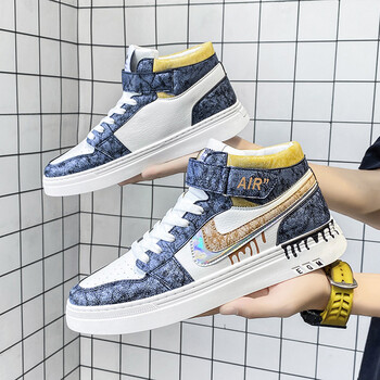 联名款2021新款aj男鞋冰淇淋高帮af1空军一号板鞋魔术贴k623深蓝41