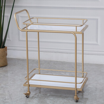 酒水小推车餐厅移动蛋糕手推车送餐车创意家用茶水车大理石面官方标配