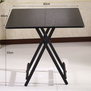 折叠桌可折叠桌子长方形餐桌家用户外摆摊出租房长方形多功能饭桌黑