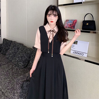 蓝卡丽姿(lancarisay)毕业礼服高中生1裙子成人礼女孩女微胖女生学院