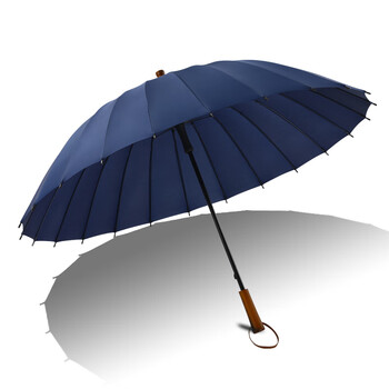德国品质木柄骨雨伞长柄男士大号暴雨黑色直柄专用大雨伞定制刻字24骨