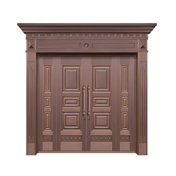 铜门别墅大门全铜罗马柱四开门大门全铜大门四开门镀铜根据定制尺寸