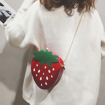 凡珂新款可爱个性少女萌卡通草莓小挎包小清新趣味水果小包包红色 图片价格品牌报价 京东