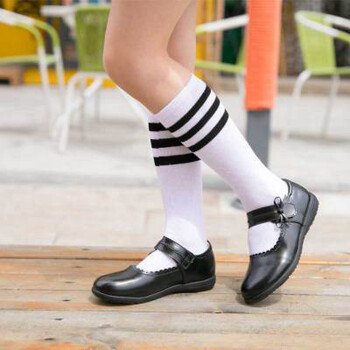 中小学生女皮鞋十几岁女孩春秋季童鞋女童公主鞋黑色真的皮新款儿童