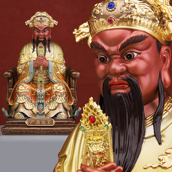 御京唐五台山龙五爷铜像大财神全铜佛像广济菩萨龙王五爷像摆件供奉