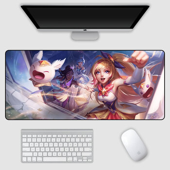 星之守护者鼠标卡莎 英雄联盟lol游戏鼠标垫starguardian超大防水电脑