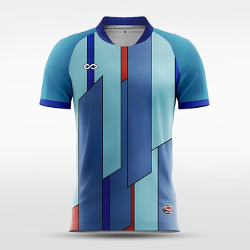 服定制男春夏2022gw全透气专业球衣比赛队服短袖训练服 阵地浅蓝色