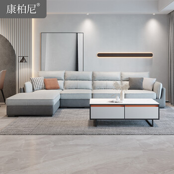 康柏尼可拆洗科技布沙发客厅小户型北欧现代简约布艺沙发32米c组合双