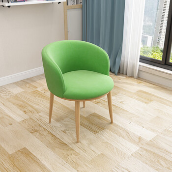 梳妆椅办公室椅子现代简约椅卧室椅子家用 梳妆台凳子靠背椅网红 绿豆