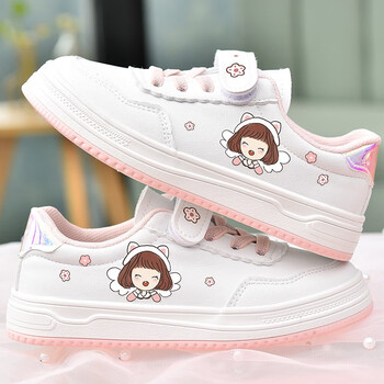 女童鞋运动鞋2022春季新款儿童低帮板鞋小学生休闲鞋子防滑小白鞋白色