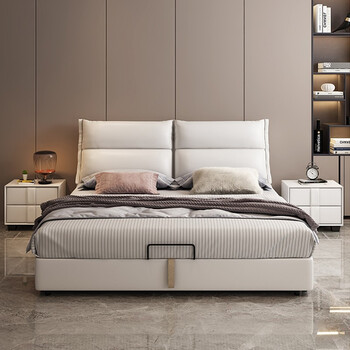 慕斯新贵 床 轻奢皮艺床1.