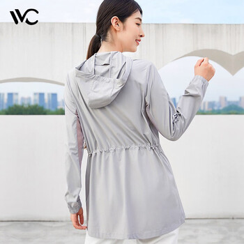 韩国vvc夏季防晒衣女士潮牌外套防晒服防紫外线薄连帽防晒开衫女士大