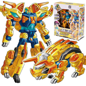 暴龙战车4烈焰霸王龙飞火列车儿童恐龙赛车变形玩具男孩 雷霆三角龙