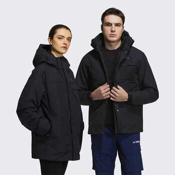 阿迪达斯（adidas）羽绒服男2021冬季新款运动休闲北方加厚保暖连帽羽绒外套 H20772 XS