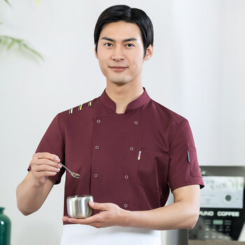 豫之韵  厨师工作服男女通款夏季餐饮后厨房服装定制衣服透气厨师服