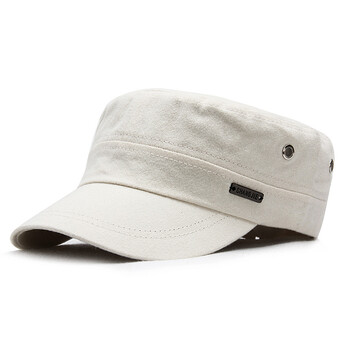 fangchi 秋冬帽子士平顶帽户外时尚帽子防晒遮阳帽 bqm-125米白 均码