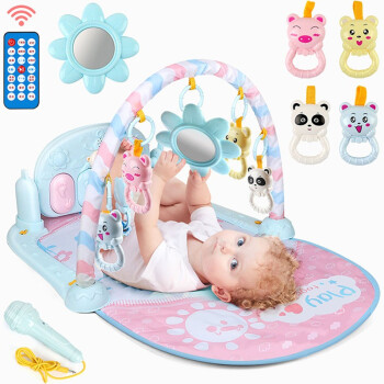 勾勾手 婴幼儿玩具 脚踏钢琴健身架 带遥控话筒 早教婴儿玩具 音乐玩具0-1岁 生日礼物