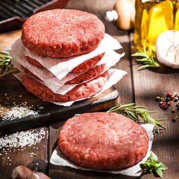 国产黄牛牛肉饼1000g10片儿童新鲜早餐西餐汉堡牛排半成品食材1000g