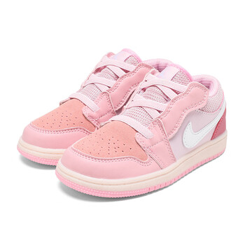 nike耐克aj1童鞋低帮篮球鞋男女童魔术贴幼婴儿童乔1休闲运动鞋潮