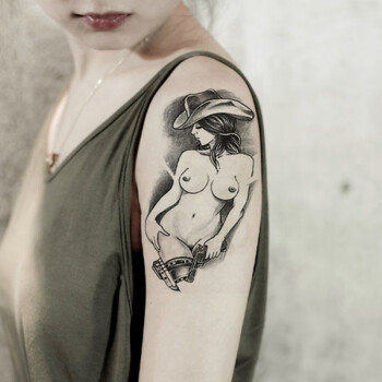 印米(enrmiiv)纹身贴女私处污花臂纹身贴纸防水纹身贴男女美女大图 艺