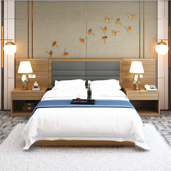 520礼物宾馆家具床客房床公寓酒店床定制单人床标间双人床用床18米