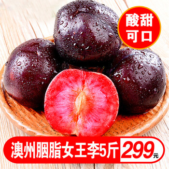 澳洲进口胭脂女王李新鲜当季孕妇水果黑布林大李子恐龙蛋5斤
