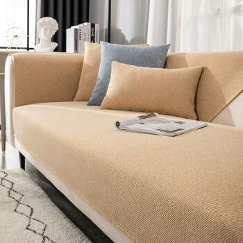 沙发垫亚麻布料北欧棉麻沙发垫四季通用布艺防滑亚麻简约现代坐垫沙发