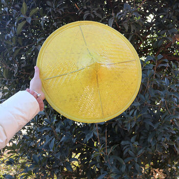 砚古 斗笠帽竹编斗笠舞蹈舞台帽子花腰斗笠帽表演道具少数名族傣族