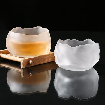 餐将军功夫茶杯主人杯日式古法琉璃杯冰冻烧琉杯玻璃品茗杯单个茶杯