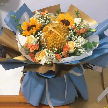 榴莲花束鲜花速递玫瑰生日送女友闺蜜祝福生日礼物全国同城花店 北京