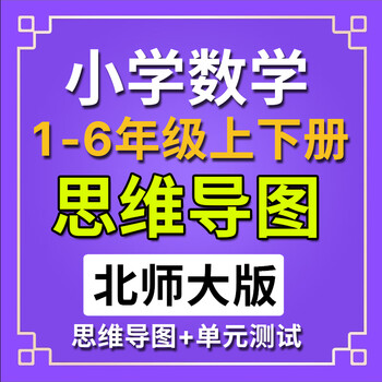 北师大版小学数学思维导图模板大全一二三四五六年级上下册电子版