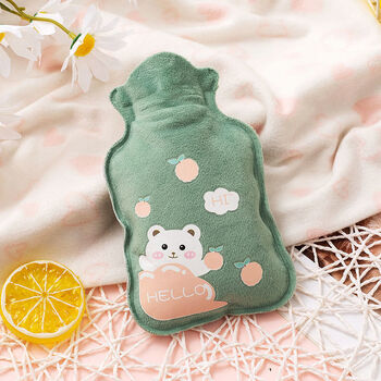 可爱毛绒儿童注水式小热水袋学生迷你防爆热敷灌水女生暖肚子歆沐泽hi