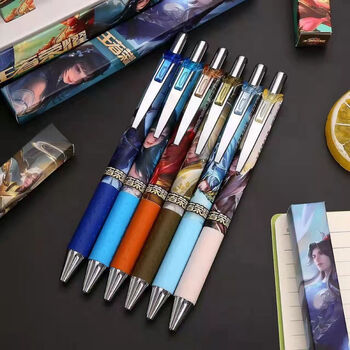 zanyang王者荣耀李白孙悟空按动中性笔高颜值动漫卡通学生用文具黑色