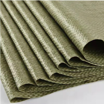 格美 编织袋 PP物流打包袋 蛇皮袋 塑料编织袋 灰绿色平方50克80*130cm 50条起拍