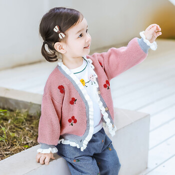 穿的羊毛衫春季小毛衣女婴儿一周岁外套外穿洋气春装公主春款小孩子的