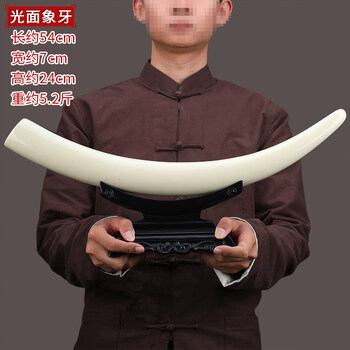 猛犸牙雕摆件简约现代象牙摆件客厅玄关电视柜样板房摆设仿猛犸象牙