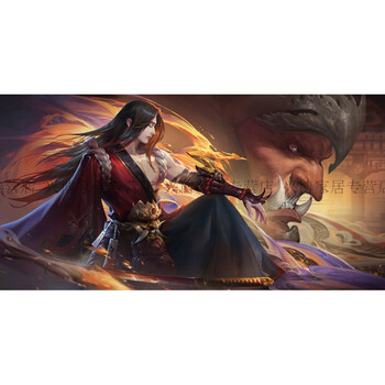 红同王者荣耀周边海报宿舍卧室超大自粘墙纸贴游戏高清定制 橘右京