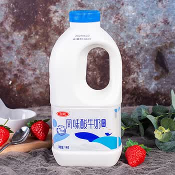 三元酸奶大桶装1kg生牛乳发酵酸牛奶儿童学生营养早餐牛奶水果捞z