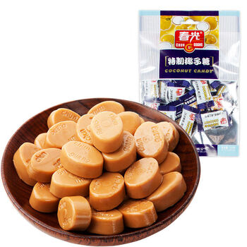海南特产春光椰子糖2斤南国袋装椰奶味喜糖硬糖12g婚