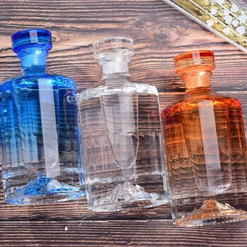 简漾高档酒瓶白酒玻璃瓶空酒瓶子500ml好看开山洋酒瓶泡酒透明玻 经典