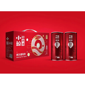 青岛精酿小鲸真原浆系列德式小麦白啤酒1000ml4罐年货节礼盒酒红色