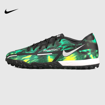 nike耐克phantomgt2academyswtf中端冲击波足球鞋dm0725003黑绿色dm