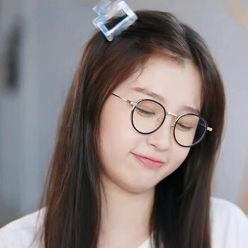 个人的小森林虞书欣虞美人同款黑金框圆框平光镜镜眼镜框架虞书欣同款