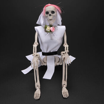 髅骨架模型万圣节装饰仿真人骨头尸体密室逃脱道具鬼屋恐怖摆件北极象