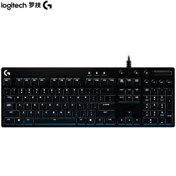 罗技gg610樱桃轴全尺寸有线游戏电竞机械键盘可调节rgb背光按键防冲带